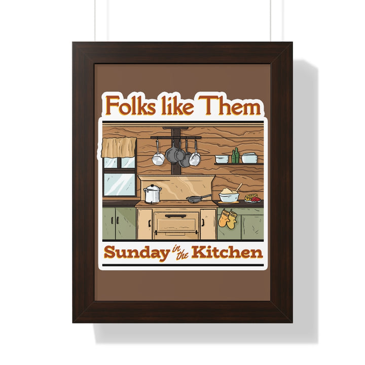 Sunday In the Kitchen Framed Print