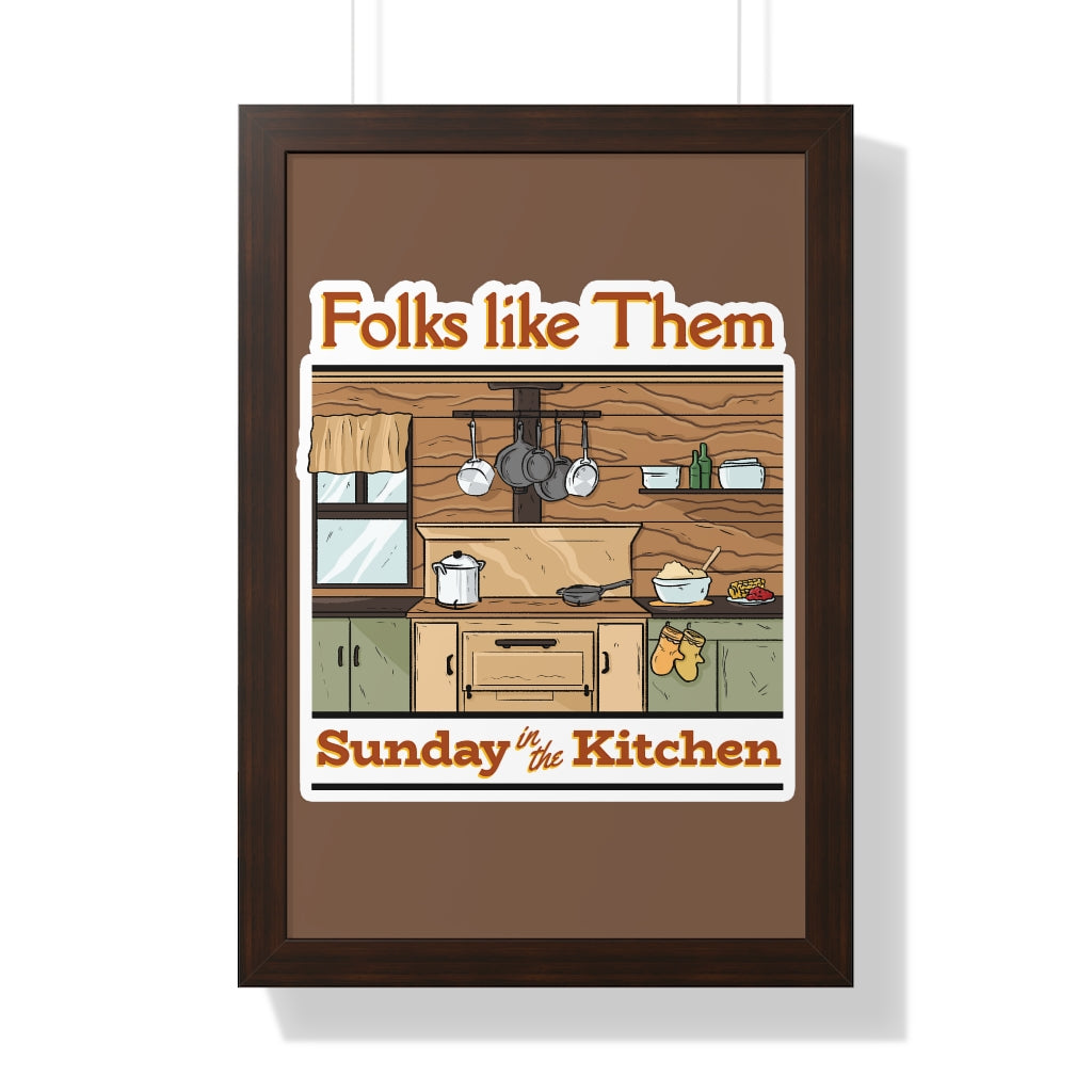 Sunday In the Kitchen Framed Print