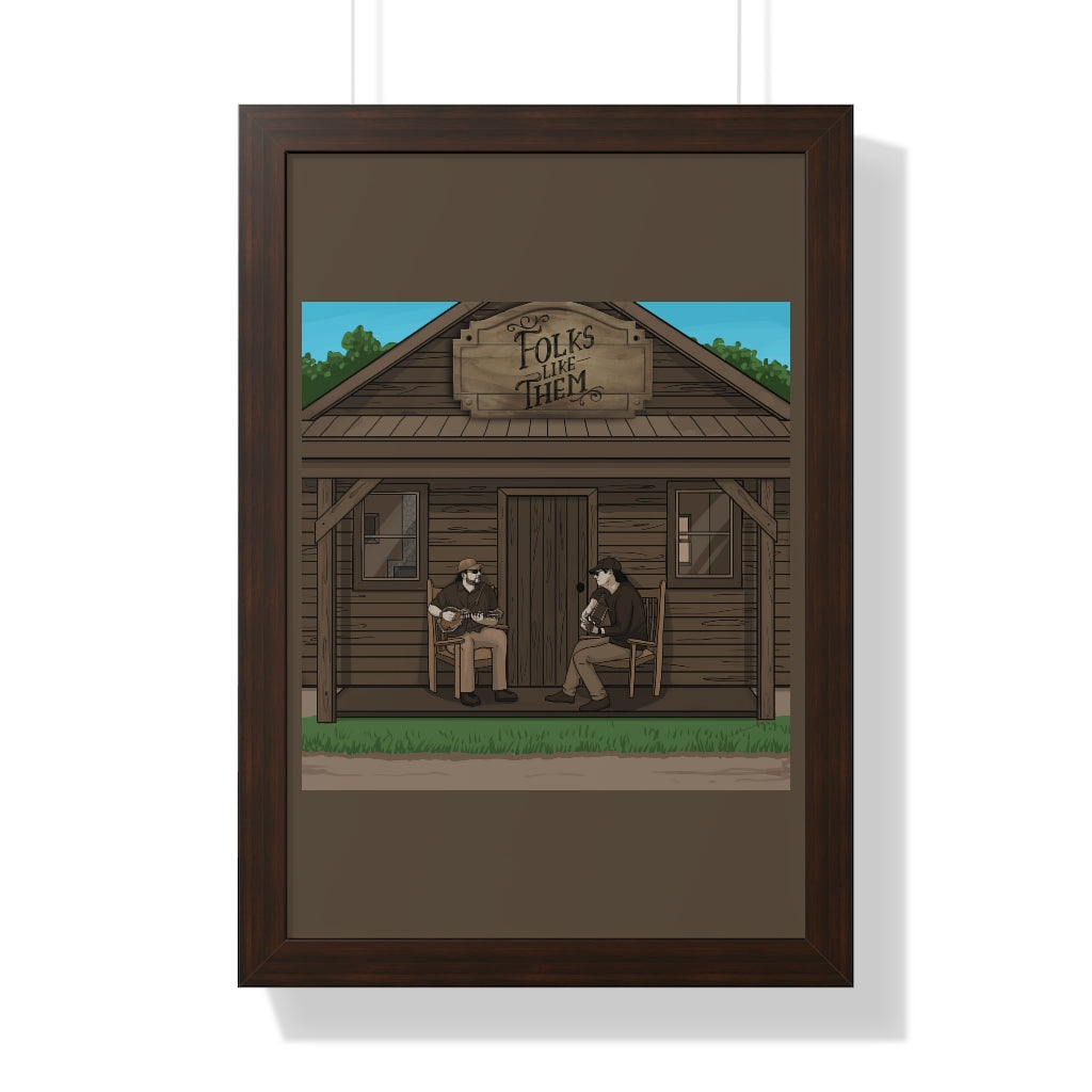 Folks Like Them Cabin Framed Print