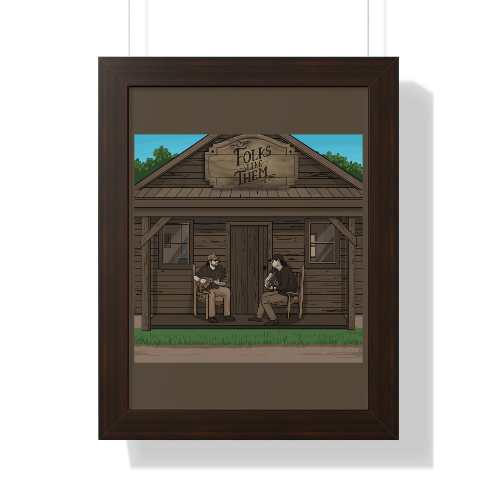 Folks Like Them Cabin Framed Print