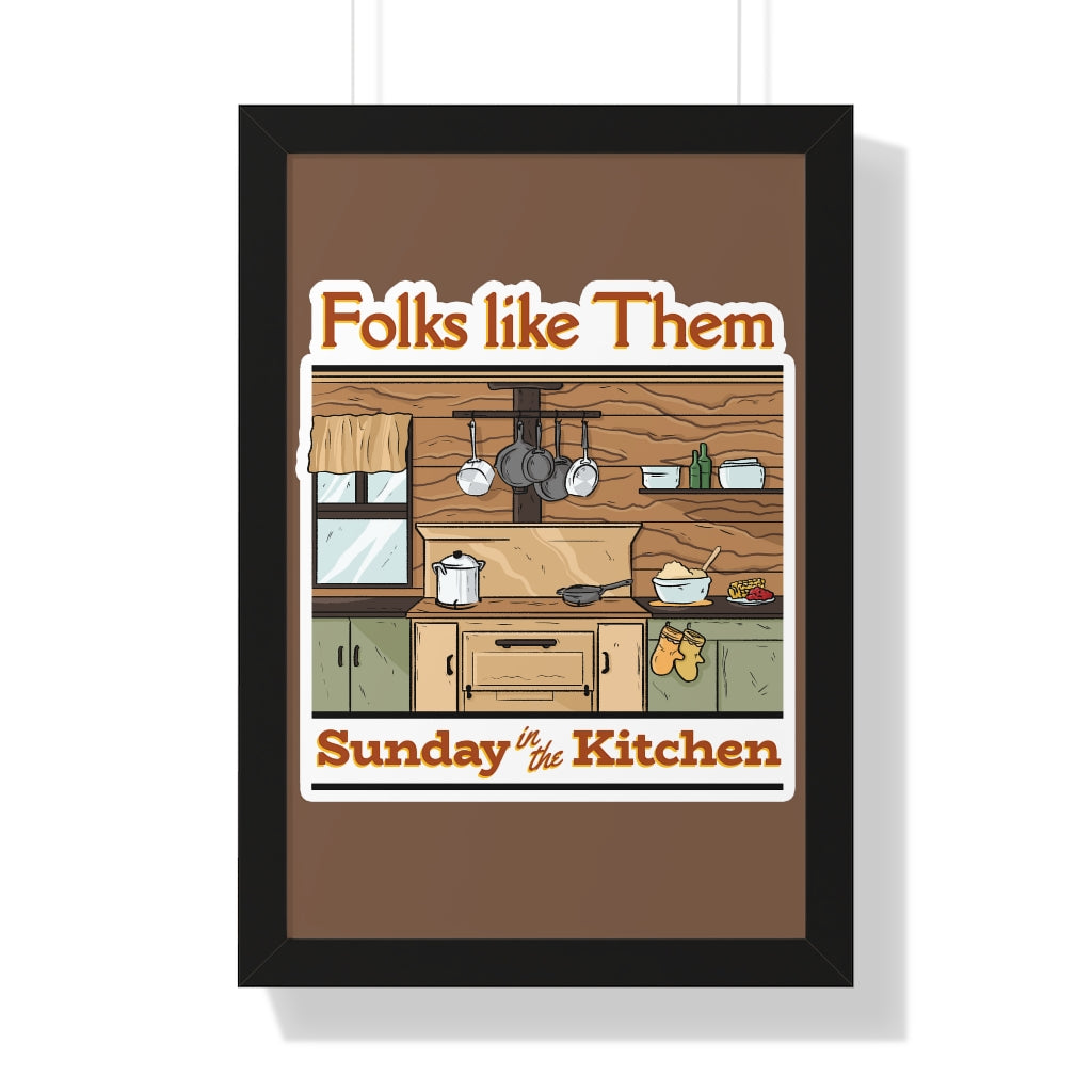 Sunday In the Kitchen Framed Print